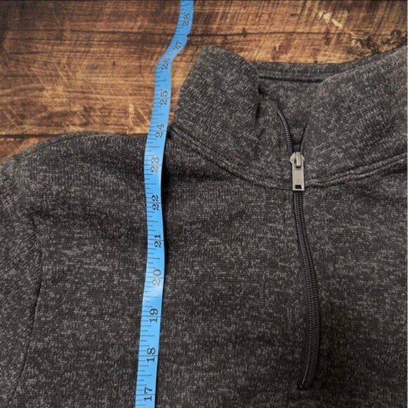 Old Navy Fleece‎ Sweater 1/4 Zip Mock Neck Sweatshirt Charcoal Grey Small - Picture 5 of 10